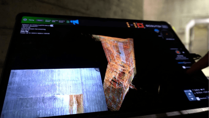 The pilot controls the Scout 137 Drone System