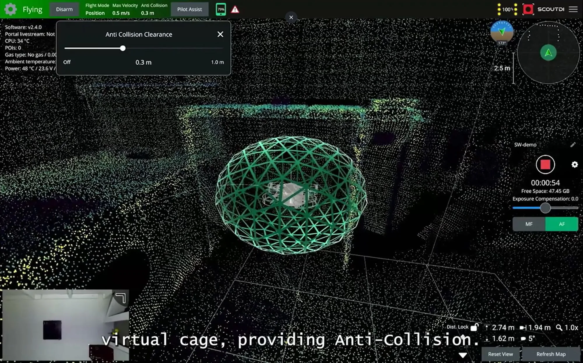 Virtual Cage: Full-Coverage Anti-Collision for Safer Inspection Flights