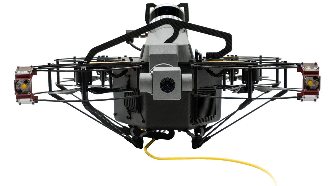 Scout 137 Gen 3 head-on — the integrated 4K camera and high-power LEDs facing the viewer