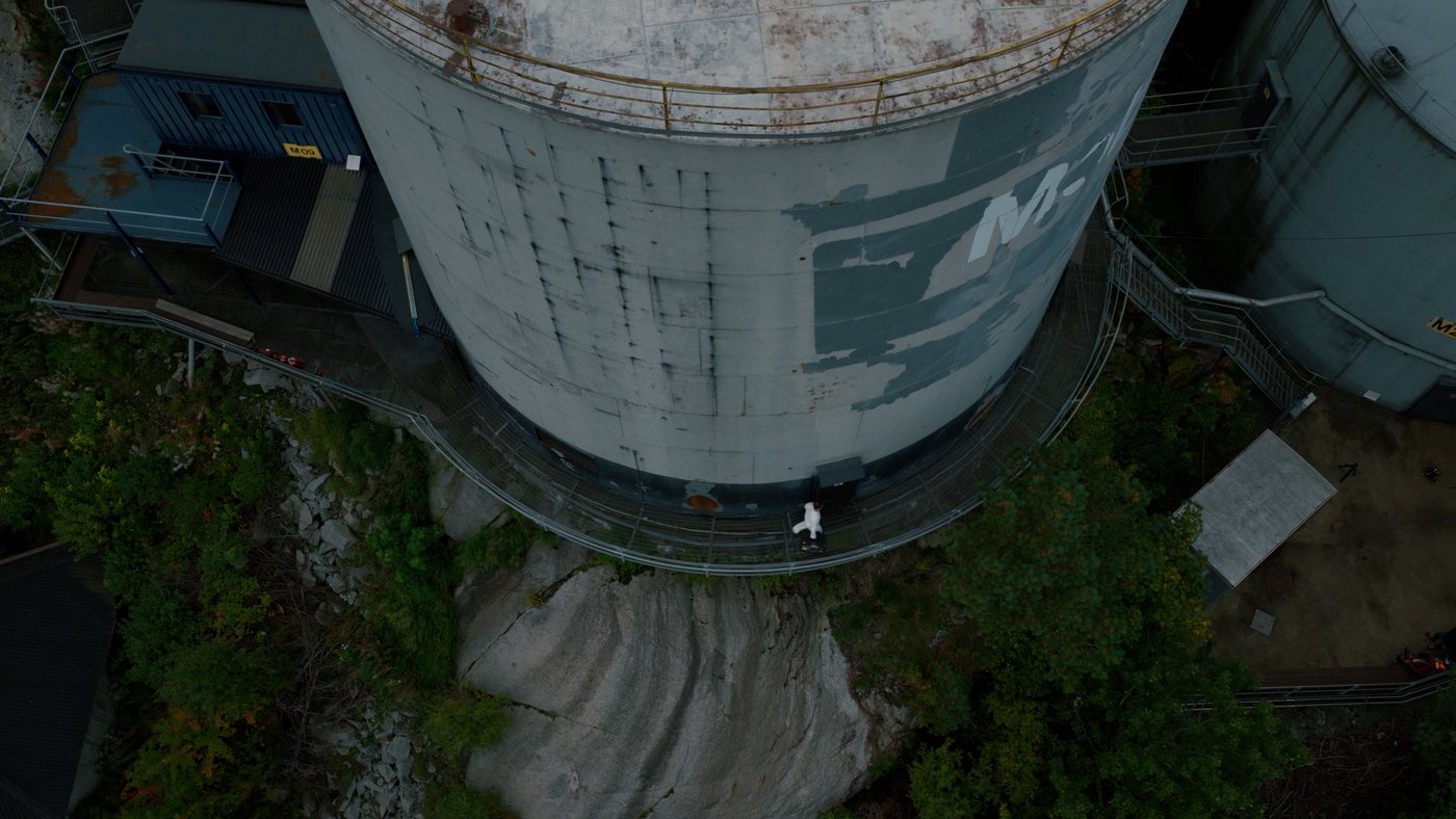 Aerial view of the storage tank inspected with the Scout 137