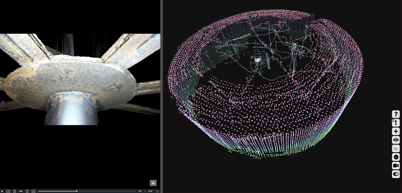 Web portal with inspection video and 3D map