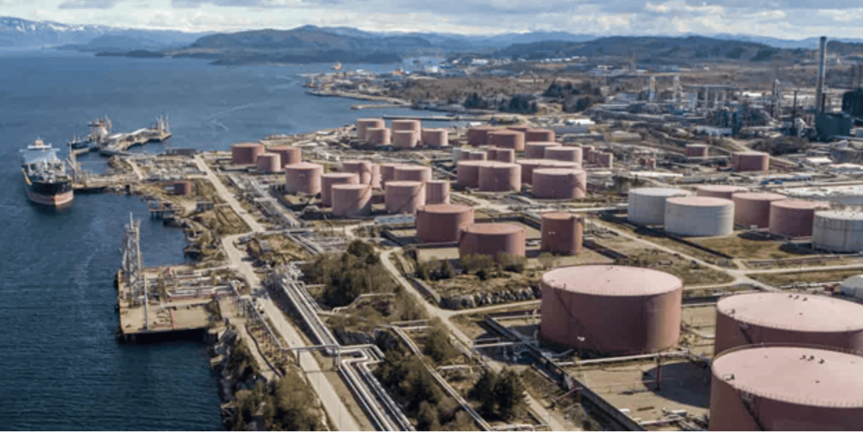 Mongstad refinery from the air