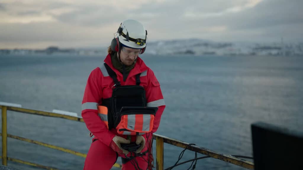 High-visibility chest harness