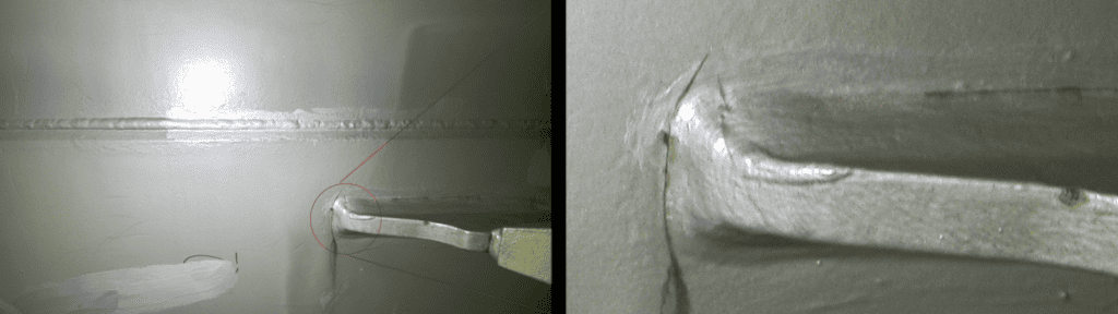 Crack POI Crack in metal