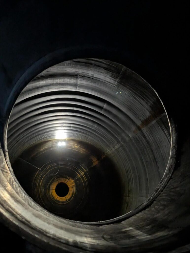 Scout 137 Gen 3 near the conic section of the drum. The ripples in the shell are bulges - visible in detail here, while laser bulge detection remains the method that quantifies them.